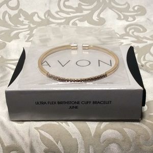 Avon Ultra Flex Birthstone Cuff Bracelet June.